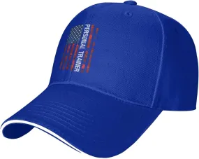 American Flag Personal Trainer Baseball Cap Women Men Hat Adjustable Breathable Trucker Caps