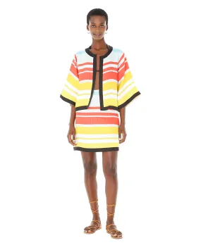 Cairo Striped Linen Mini Skirt