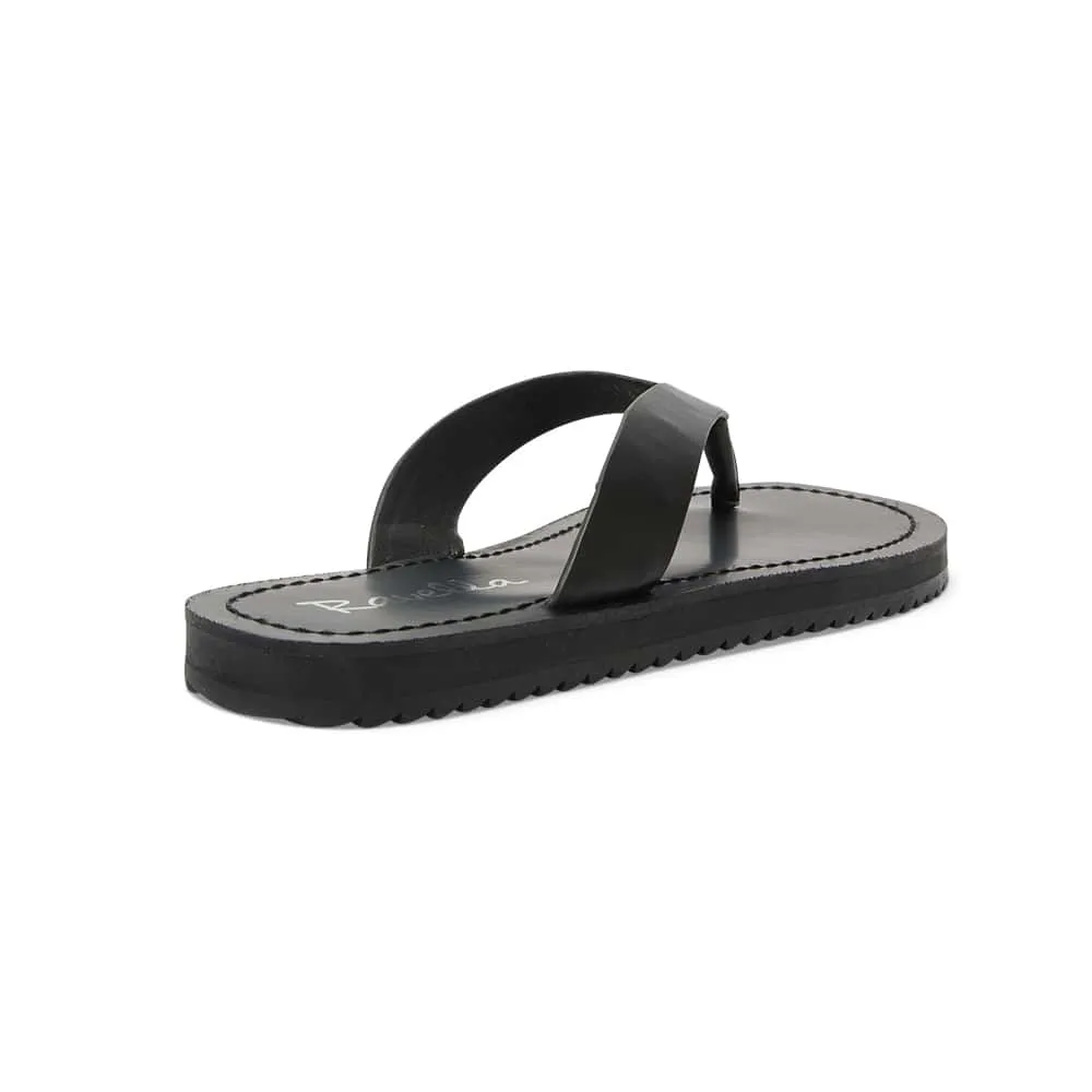 Corfu Flat in Black Smooth