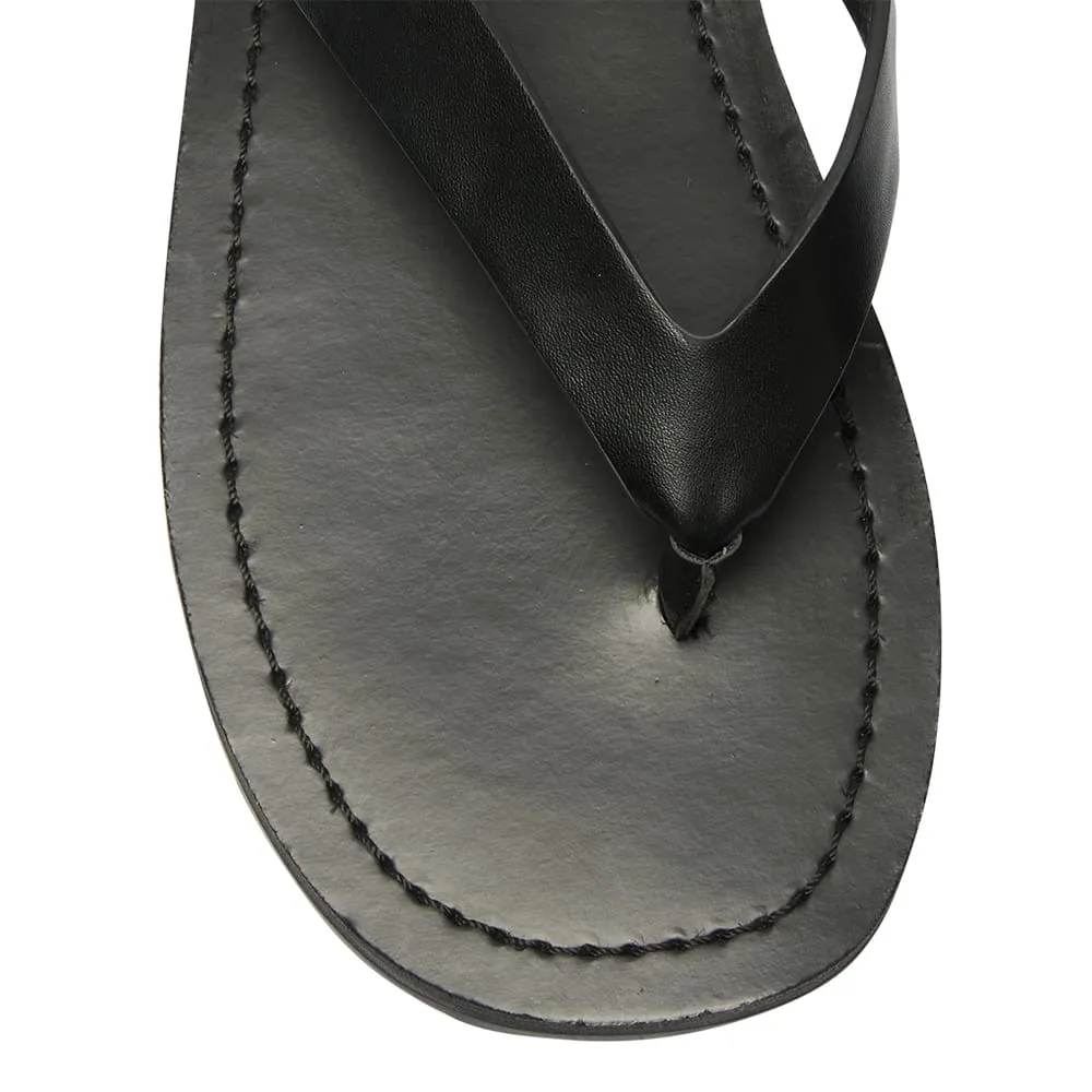 Corfu Flat in Black Smooth
