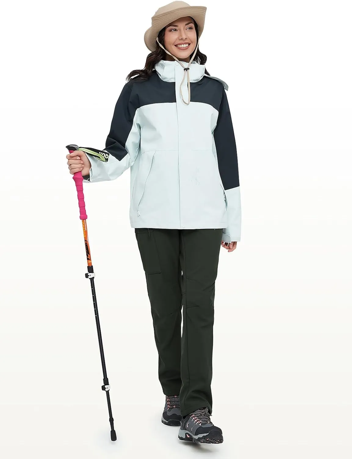 Cycorld Women's-Ski-Snow-Pants, Fleece Lined Water Resistant Windproof Pants Winter Hiking Softshell Pants for Women