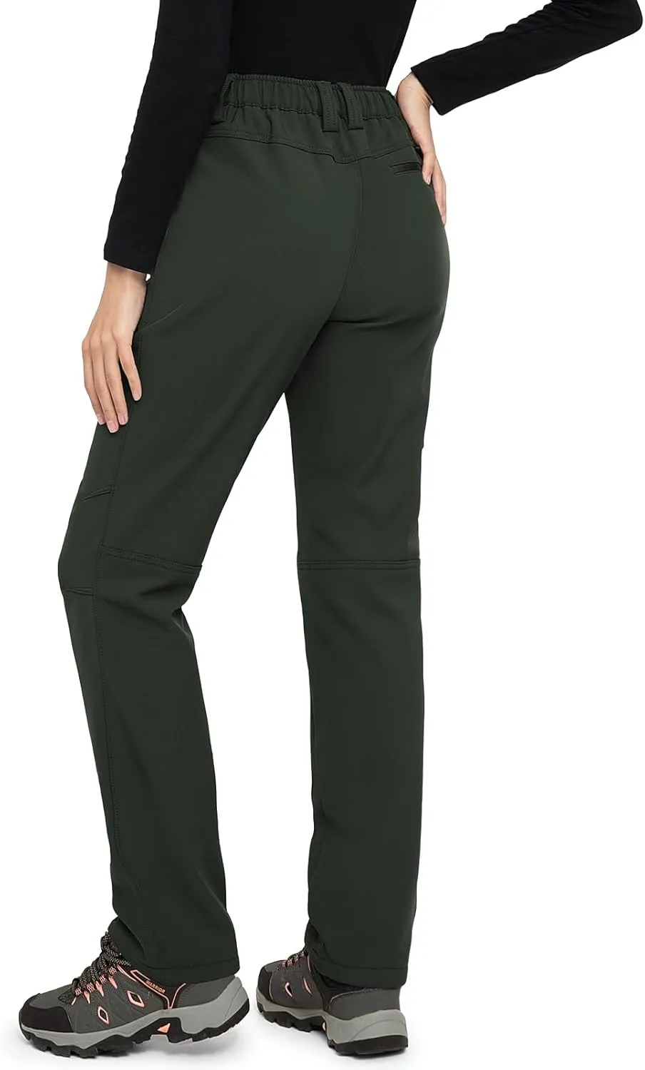 Cycorld Women's-Ski-Snow-Pants, Fleece Lined Water Resistant Windproof Pants Winter Hiking Softshell Pants for Women