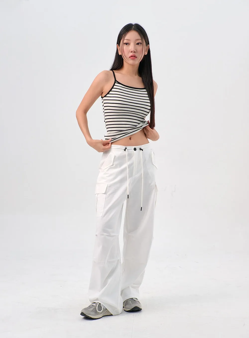 Drawstring Wide Pants IL310