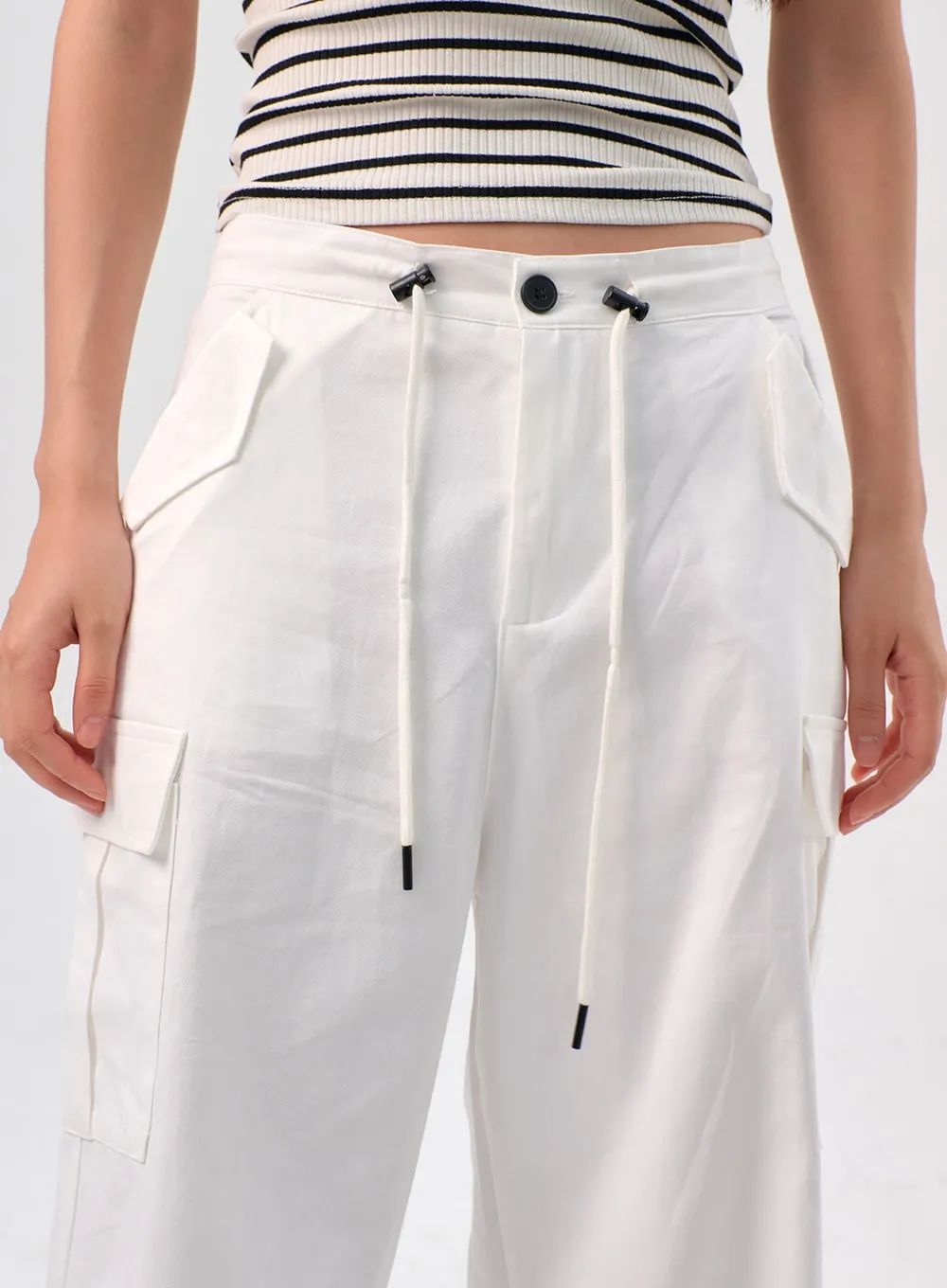 Drawstring Wide Pants IL310