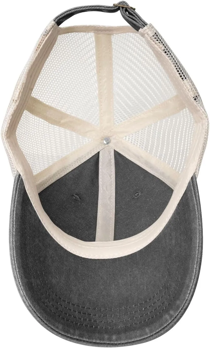 Fitness Trainer with USA Flag Baseball Cap for Men Women Mesh Hat Adjustable Breathable Trucker Caps