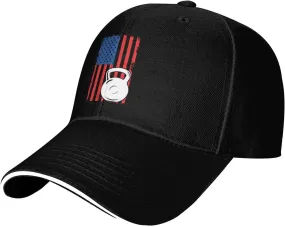 Fitness Trainer with USA Flag Baseball Cap Women Men Hat Adjustable Breathable Trucker Caps