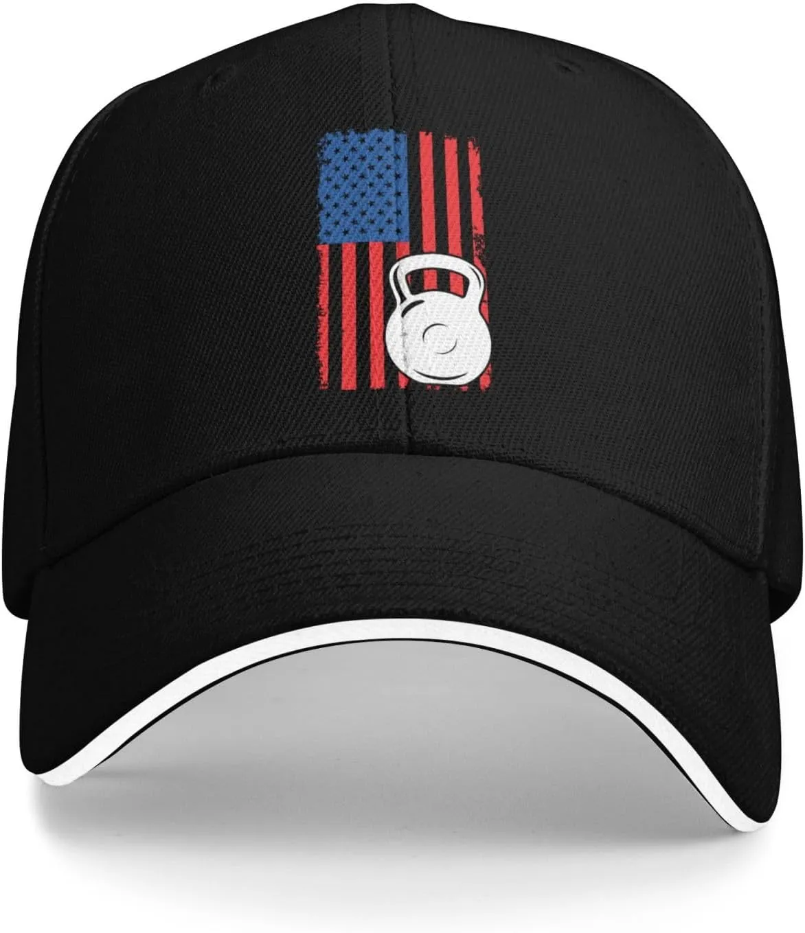Fitness Trainer with USA Flag Baseball Cap Women Men Hat Adjustable Breathable Trucker Caps