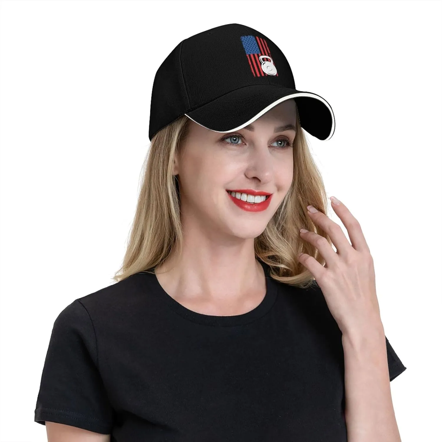 Fitness Trainer with USA Flag Baseball Cap Women Men Hat Adjustable Breathable Trucker Caps