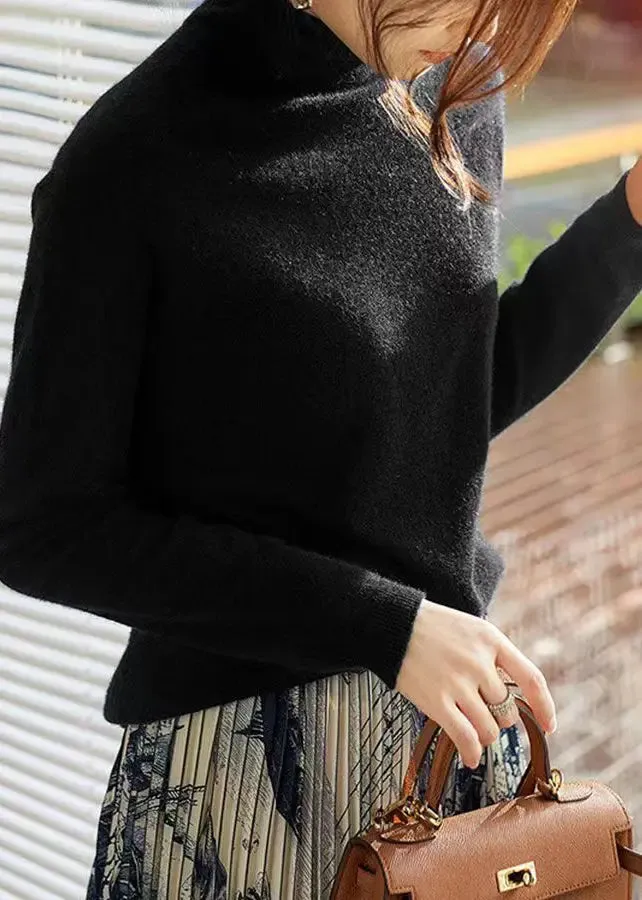 French Beige Hign Neck Warm Wool Sweaters Fall ML1145
