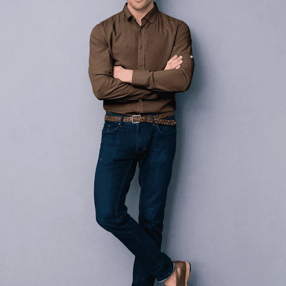 Hemploom - Elegant Hemp Shirt in Brown