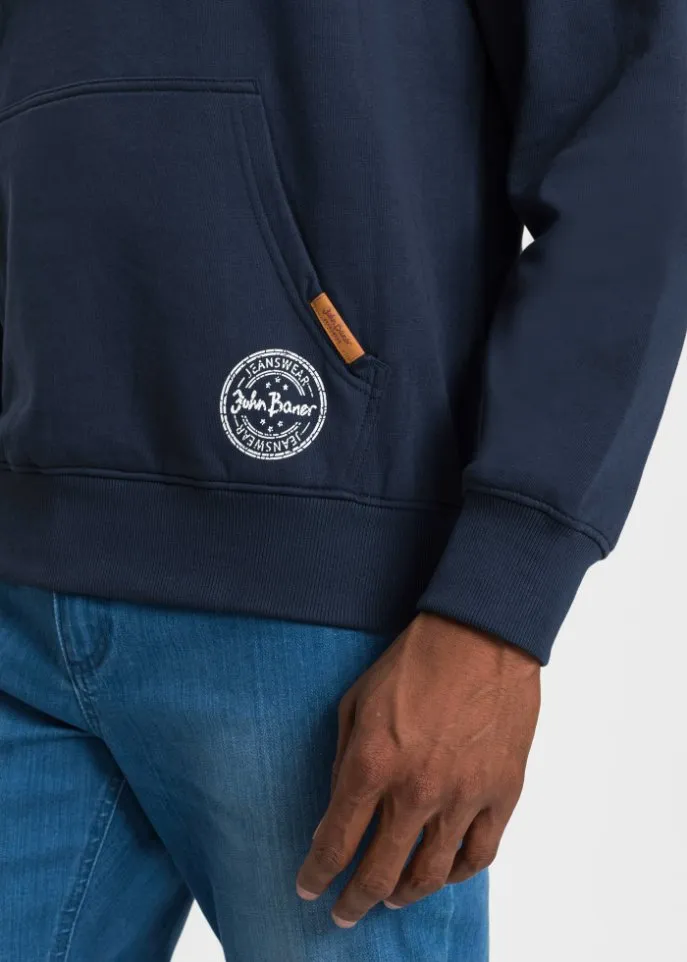 John Baner Jeanswear Comfortable Hooded Sweatshirt, blue