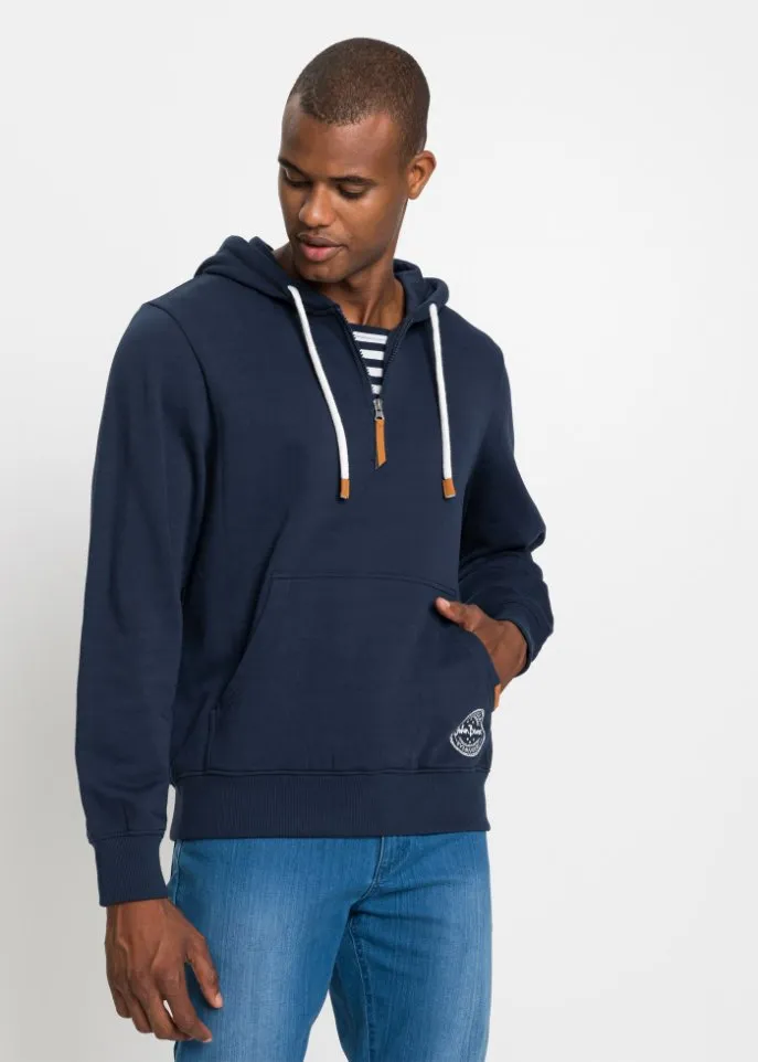 John Baner Jeanswear Comfortable Hooded Sweatshirt, blue