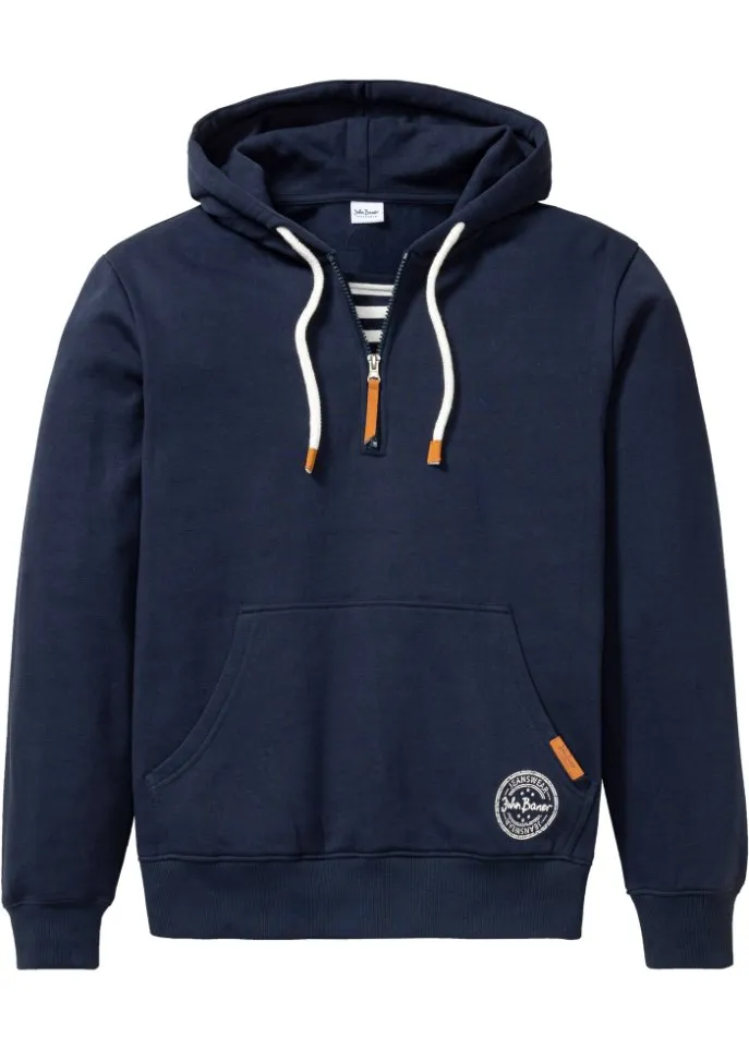 John Baner Jeanswear Comfortable Hooded Sweatshirt, blue