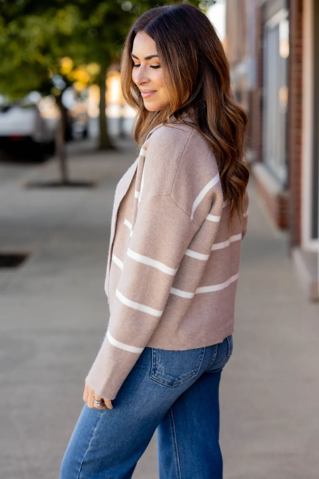 Luxurious Striped Cardigan