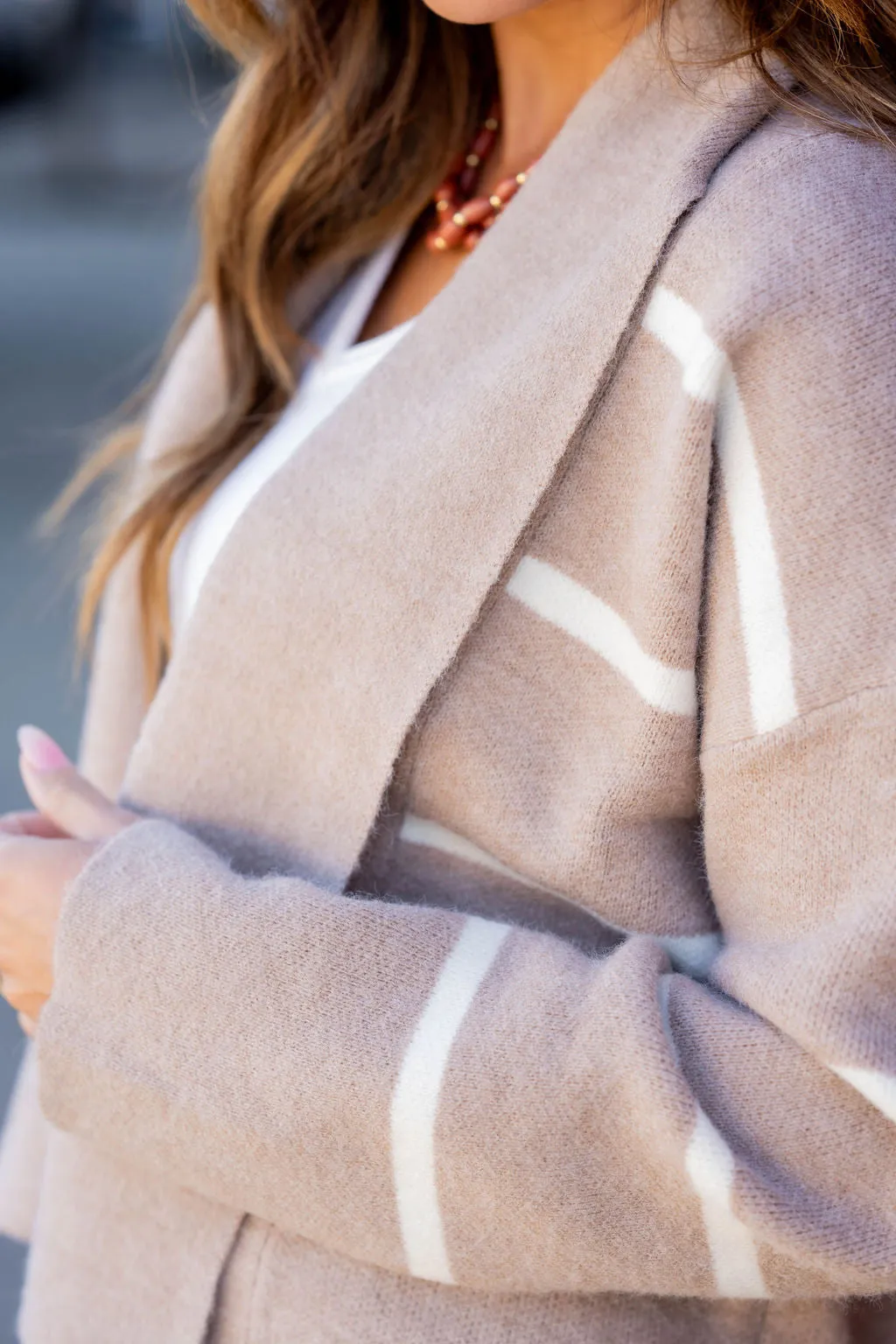 Luxurious Striped Cardigan